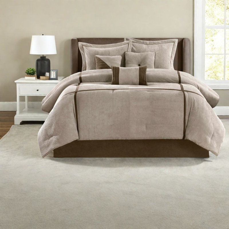 Ensembles de literie confortables 7 pièces, grand confort moderne en polyester