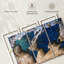 «Carved World Map», reproduction sur toile-518055963