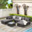 Outdoor Patio Sectional Sofa Set with Washable Cushions and Sturdy Construction-1179239886