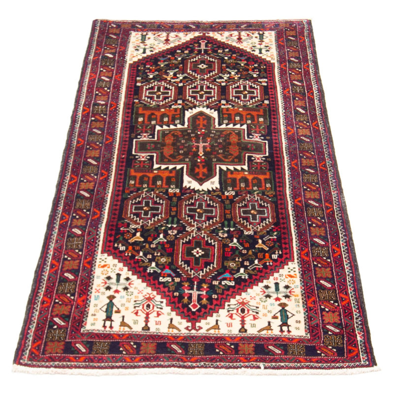Tapis bleu foncé Royal Baluch 3 pi 5 po x 7 pi 3 po