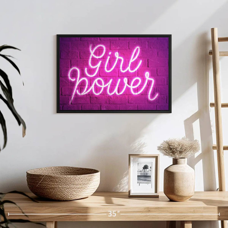 Enseigne néon Tergel Girl Power, H 13 po x l 19 po