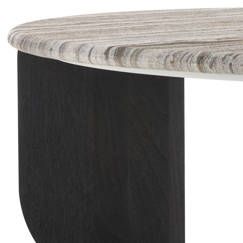 Graelyn Marble Top Coffee Table, Black