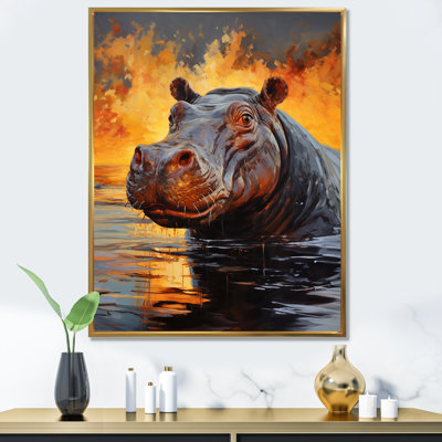 Hippopotame, roi de la savane 2 - Hippopotame, art mural