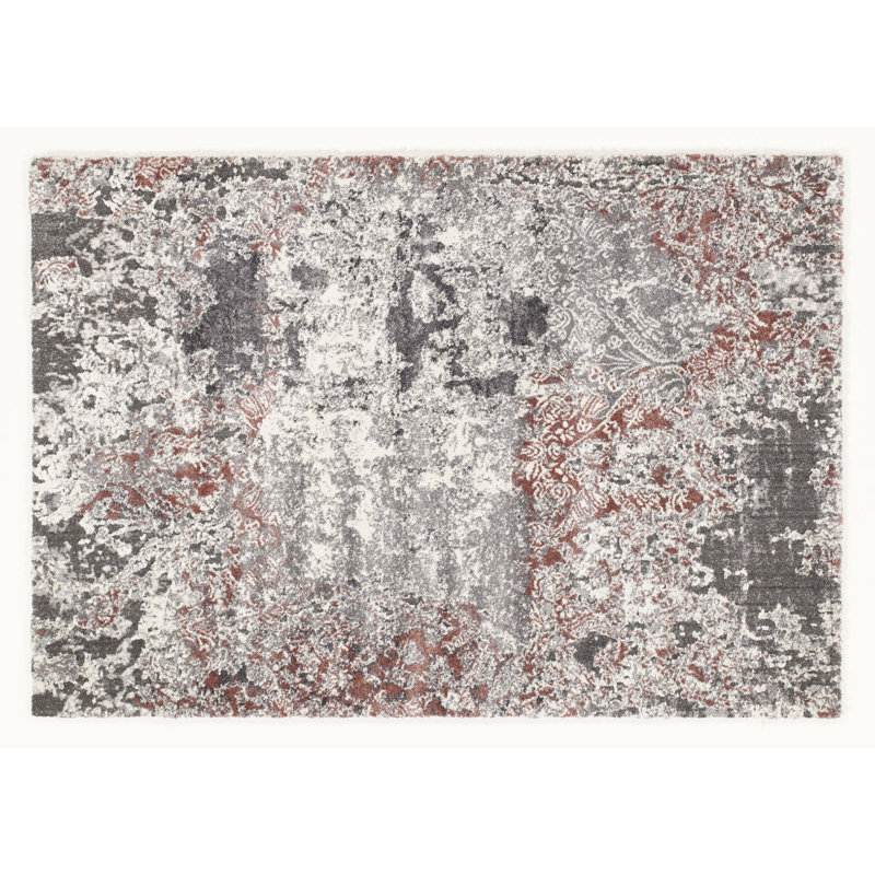 Dekker Damask Shag Area Rug, Rectangular 65 x 130cm