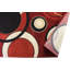 Tapis rouge à motif abstrait Jep