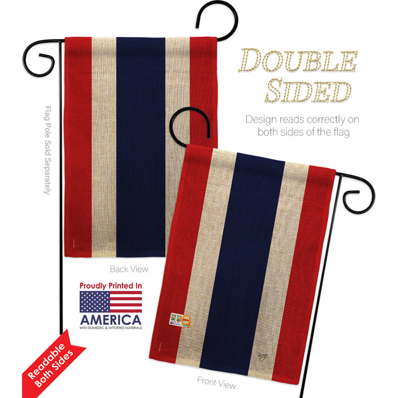 Double Sided 18.5'' H x 13'' W Polyester Flag Set