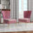 Upholstered Floral Side Chair - Modern floral Accent Chair-90396845