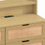 Commode en rotin avec rangement à 6 tiroirs 43,31 po-1514537363