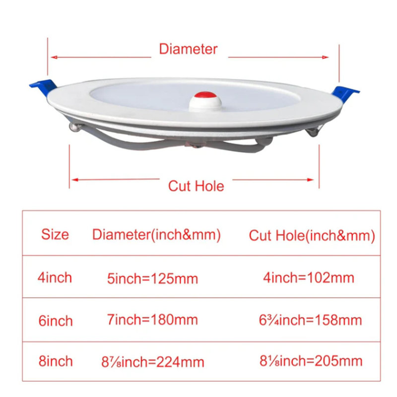 E2-DL-SLIM-8IN-18W-27/30/35/40 / 50K-E