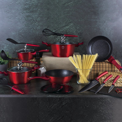 17 - Piece Non-Stick Aluminum Cookware Set