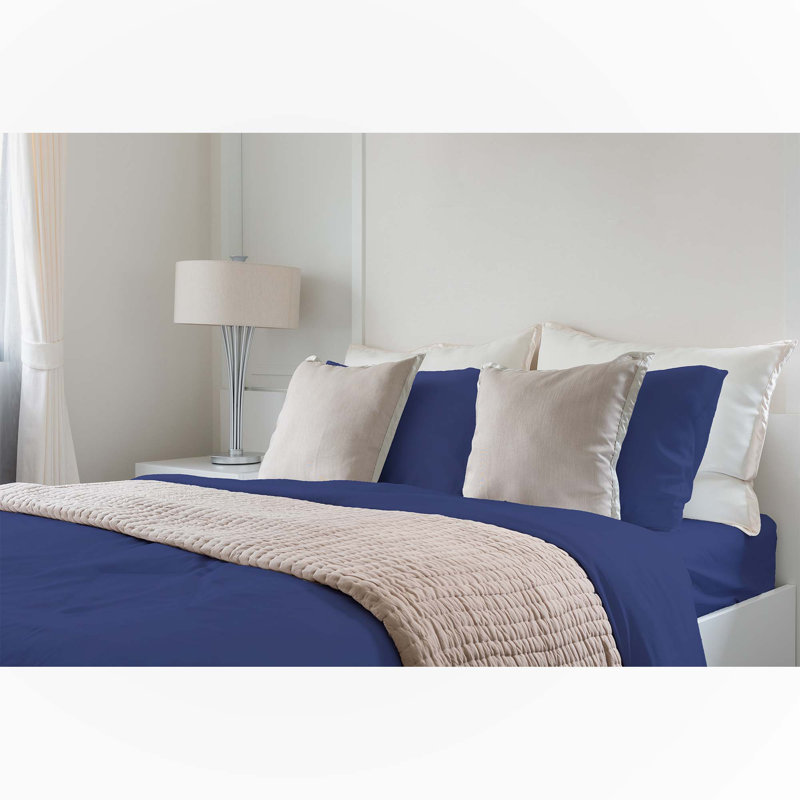Sheet Set, Dark Blue, King Sheet Set w/ 1 Fitted Sheet, 2 Pillowcases