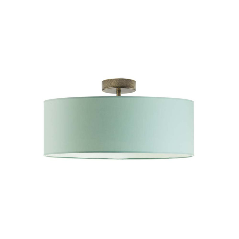 Audriona Semi Flush Mount, White, Graphite, 30cm H x 50cm W x 50cm D