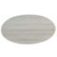 Table basse contemporaine à 3 tablettes avec tablette ovale en bois et 2 tables de bout, blanc, stable pour la maison - 3 pièces, finition blanche, espace de vie