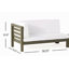 BANC D'angle droit et table basse, blanc-3216734