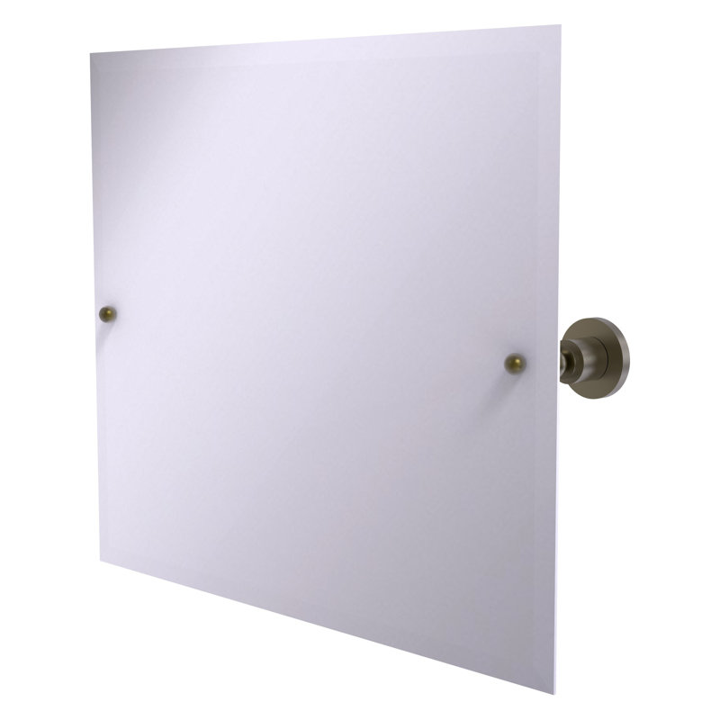 Miroir rectangulaire 26 po x 21 po Lera, Laiton antique