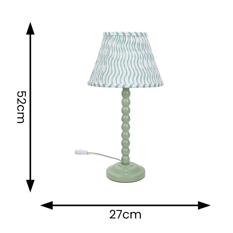 Cheyeanne Wood Table Lamp, Green