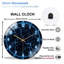 Horloge murale numérique en verre 12 po