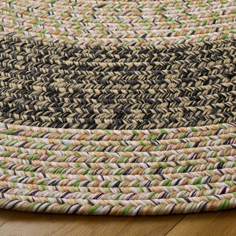 Tapis d'intérieur / extérieur lavable à la machine performance à chevrons Whiddon, Rond 5 pi