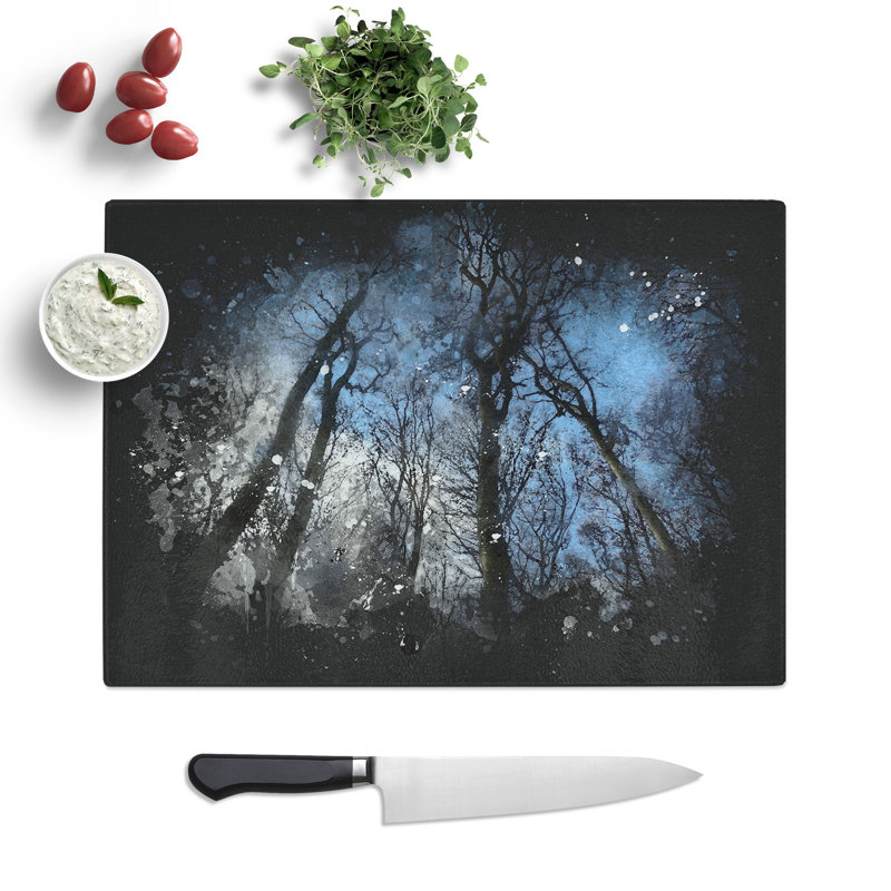 Beautiful Forest Paint Splash Chopping Board, 0.4cm H x 20cm W x 28.5cm L