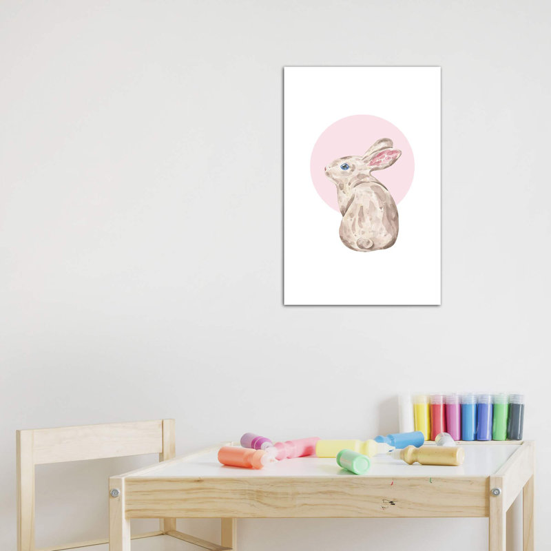 Lapin - impression d'art graphique, Toile tendue, Aucun mat, H 26 po x l 18 po x 1,5 po