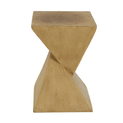 Geometric Mgo Side Table,Light Nature Color