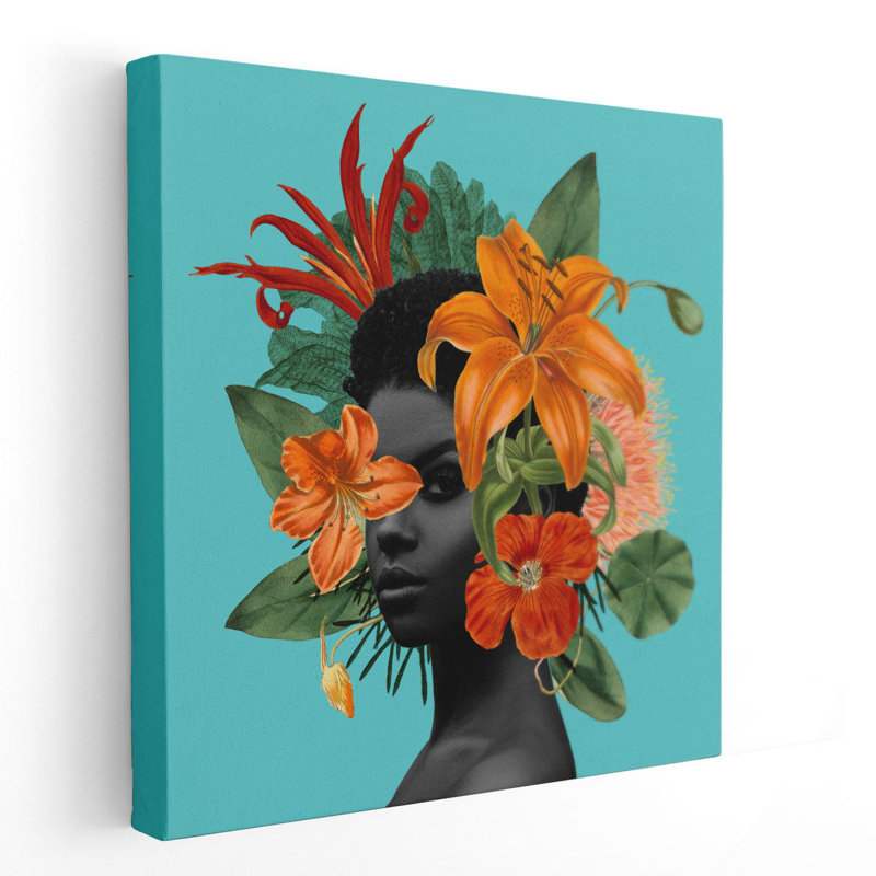 Tangerine Tropics II - reproduction d'art sur toile, H 24 po x l 24 po
