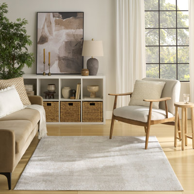 Lafever 5'3" x 7' Ivory Beige Modern Indoor Rug