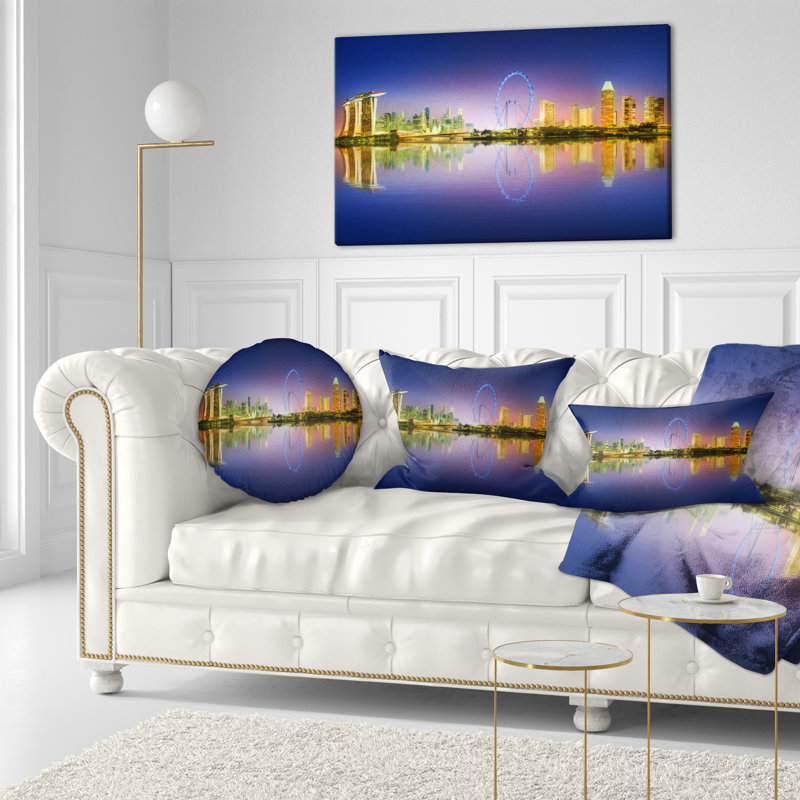 Coussin lombaire et ciel cityscape singapour