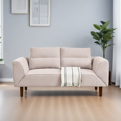 Canapé-lit convertible à futon, canapé-lit confortable avec accoudoirs réglables, bois renforcé, coussin rembourré épais, petit canapé 2 places pour le salon, la chambre à coucher