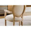 Chaise de salle à manger en bois massif de style français, ensemble de 2