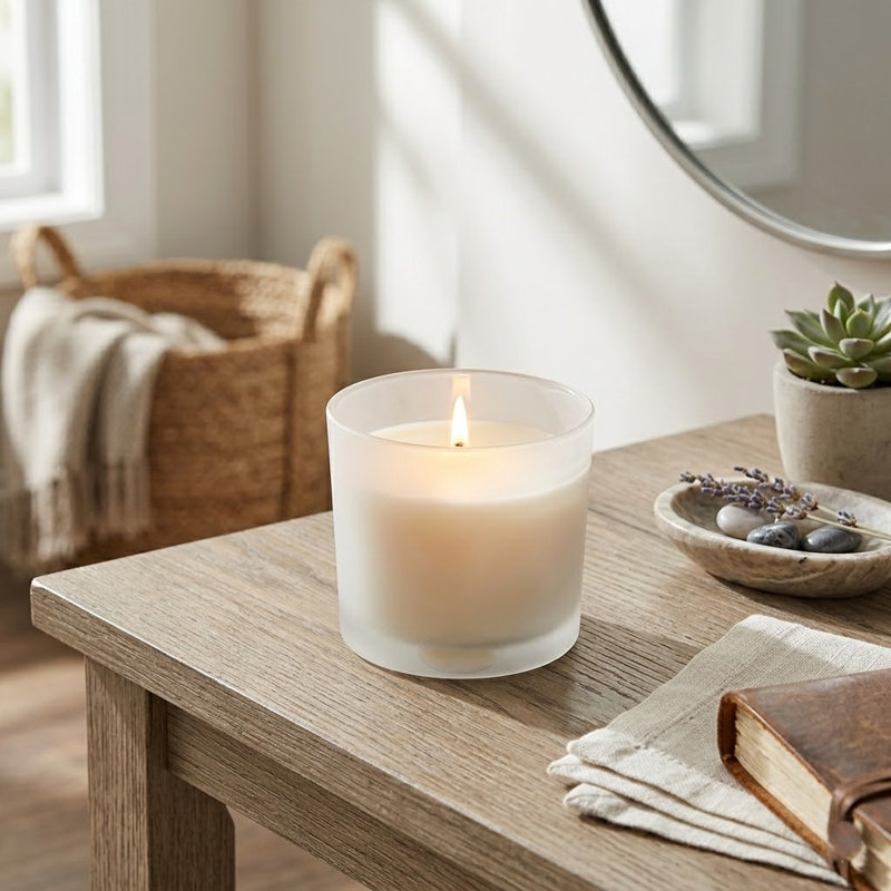 2.45'' H Glass Tabletop Votive Holder, Frosted