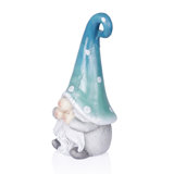 17"H Speak No Evil Gnome with Turquoise Hat Statue