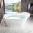 67" x 32" Freestanding Soaking Acrylic Single Slipper Bathtub with Reversible Drain-56335179