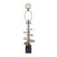 Lampe de table 14 po x 29,5 po Agate-Slice avec base en marbre