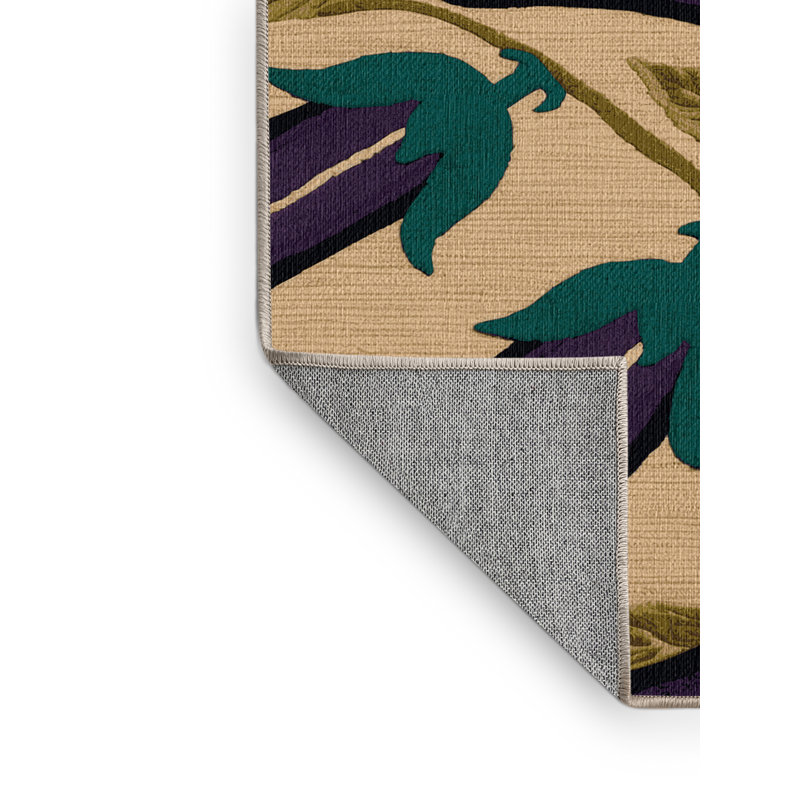  Tapis lavable aubergine, Rectangulaire 8 pi x 12 pi