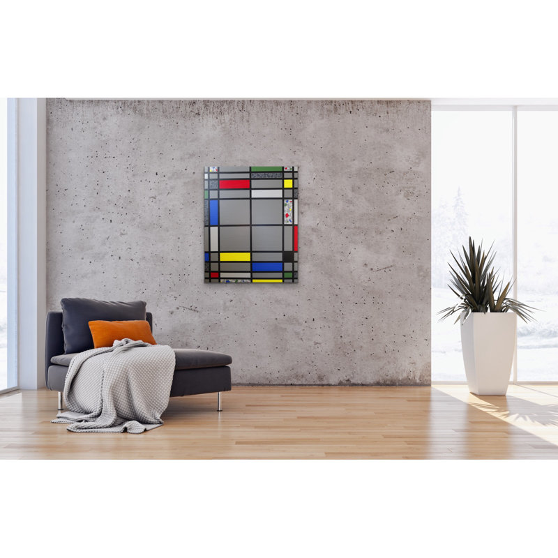Mosaic Color Grid Periphery Painting by Eddie Bruckner