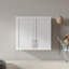 Armoire de rangement murale empilable, P 11,81 po x l 31,50 po x H 29,92 po, blanche
