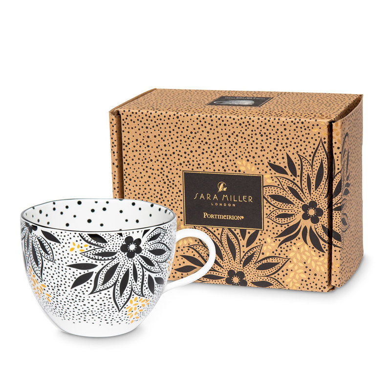 Sara Miller, Artisanne Noir - Lotus Mug