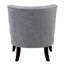 Chaise classique rembourrée gris foncé avec des pieds en bois massif et une beauté élégante intemporelle-683327056