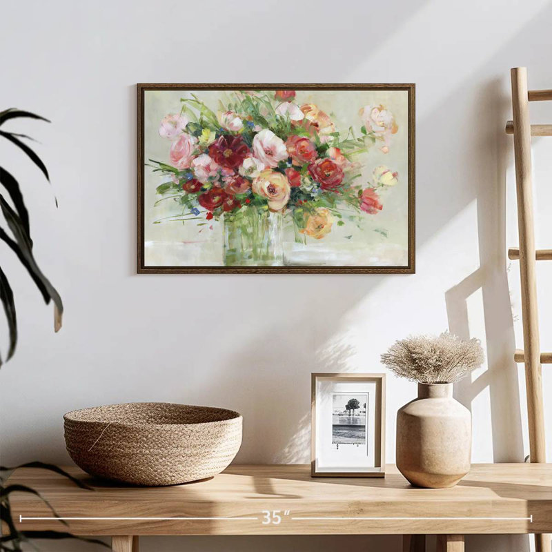 Just Peachy, 19" X 13", Floating Frame Walnut