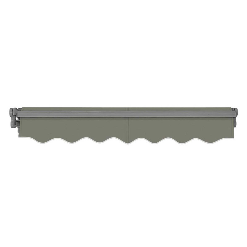Auvent de terrasse standard rétractable en tissu S Slim Series, H 10,5 po x l 165 po x P 118 po, Gris