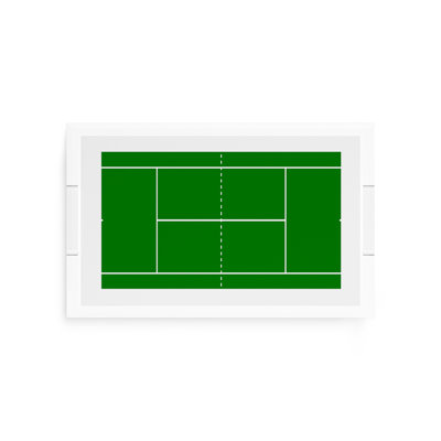Plateau de tennis rectangulaire en acrylique