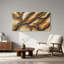 «Layered Wood Contours in Earth Tones», art mural sur toile-855534632