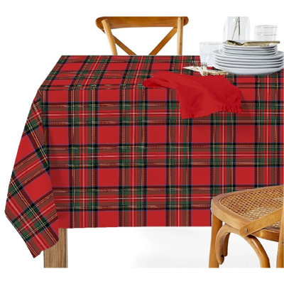 Cotton Table Cloth 52" X 72" Classic Tartan