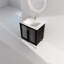 Contreplaqué de meuble-lavabo autoportant avec lavabo en céramique, porte à fermeture douce