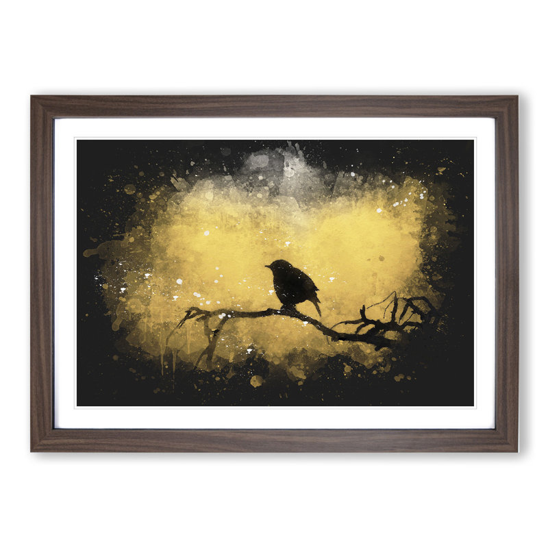 Bird at Sunset - Framed Print, Walnut, 36cm H x 48cm W x 2cm D
