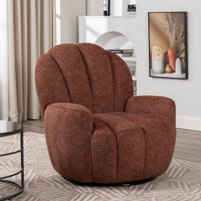 Broderic Petal Tufted Swivel Armchair