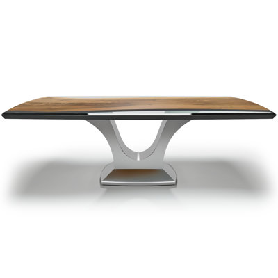 Signature Walnut Metal Base Dining Table