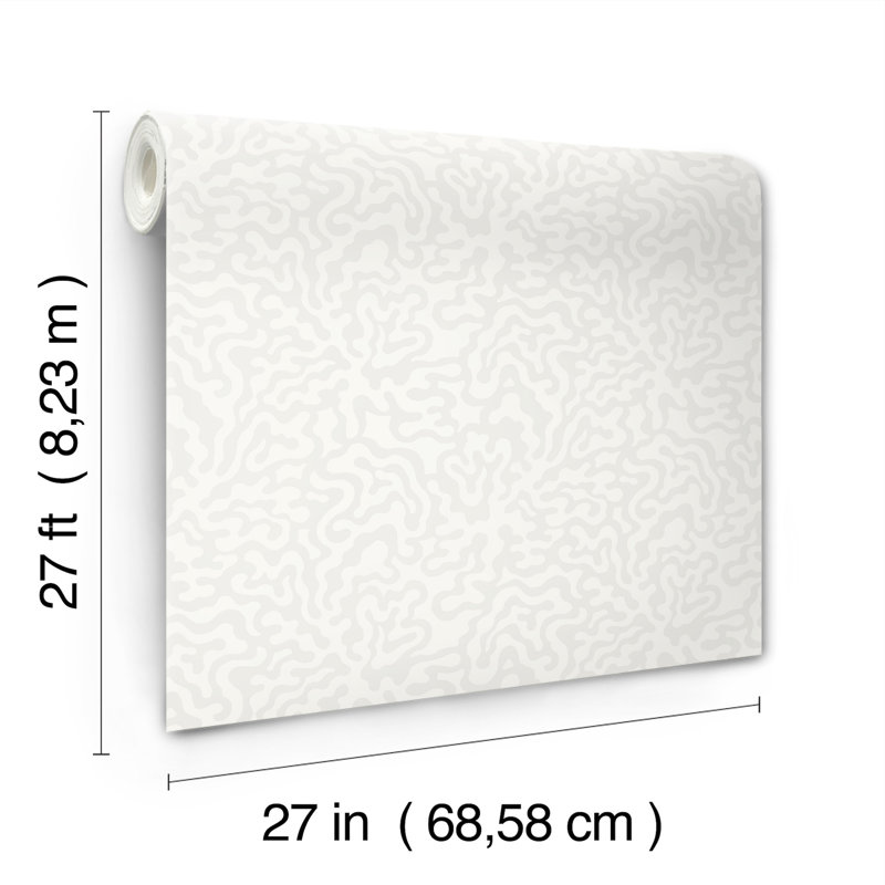 Nebulous Cloud Wallpaper, Off-White