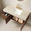 Meuble-lavabo flottant avec espace de rangement multifonctionnel et 3 trous de robinet pré-percés-221800793